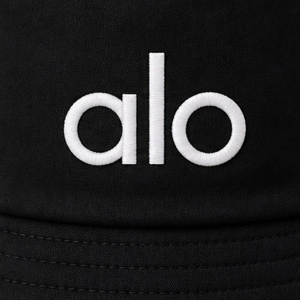 ALO Yoga Black Gym Bucket Hat Activewear